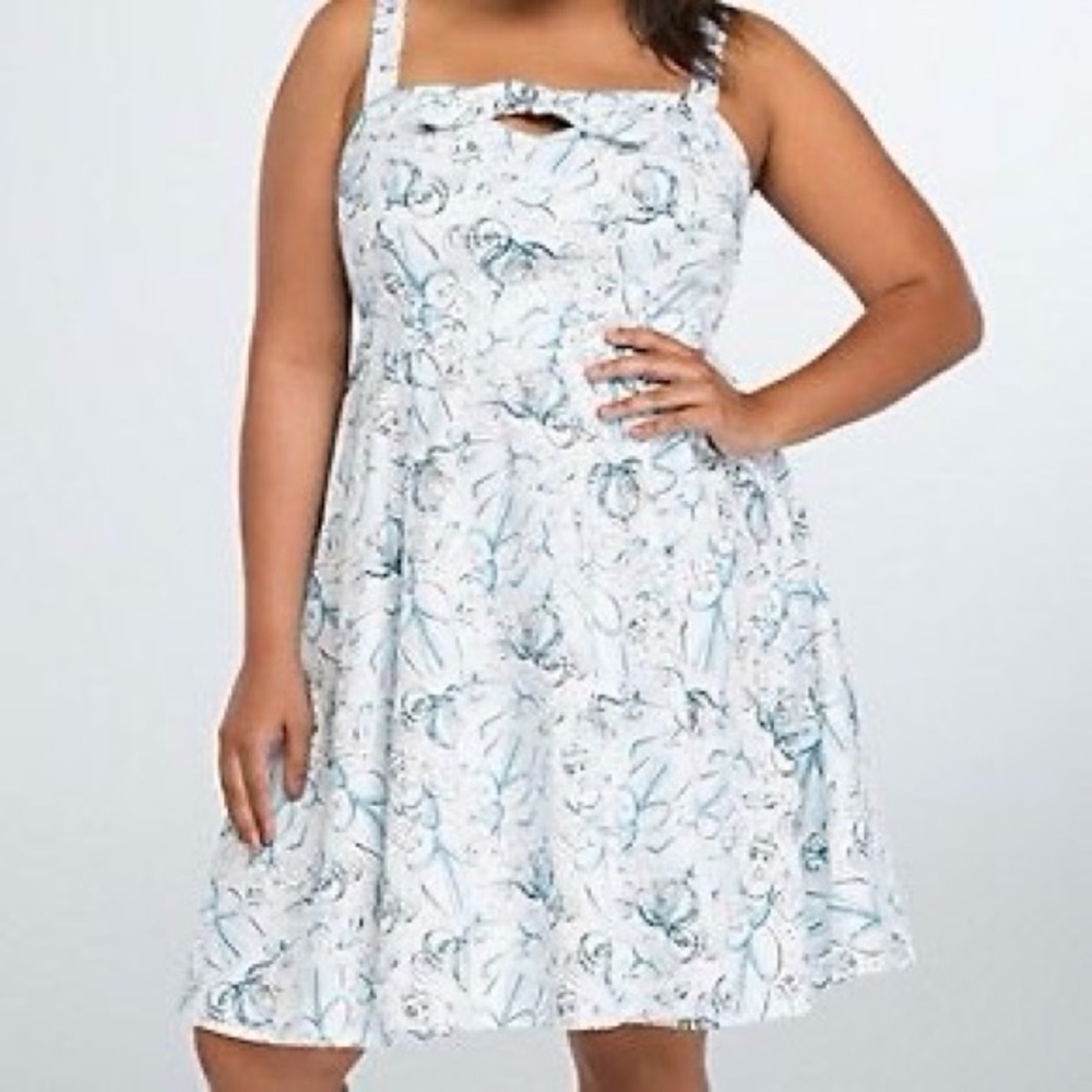 Disney Princess Cinderella Blue Plus Size Mini Dress Fit & Flare Size 18